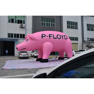 Mascotte géante gonflable personnalisée KeepFuns en forme de cochon rose, ballon animal personnalisable pour la promotion d'événements et de festivals de musique - Product Image 1