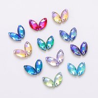 Strass en cristal K9 AB de haute qualité en forme de navette, à dos plat, pour la couture et la confection de vêtements faits main