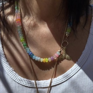 Collier ras du cou LEPAI pour femme, perles en <span class=keywords><strong>pierre</strong></span> arc-en-ciel pastel, design élégant, accessoire de mode pour <span class=keywords><strong>vacances</strong></span> à la plage - Product Image 3