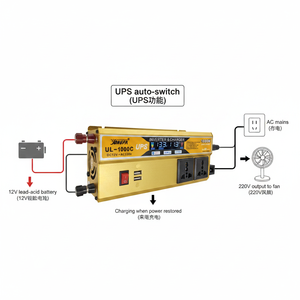 Convertisseur solaire Yongfa <span class=keywords><strong>monophasé</strong></span> pour usage domestique 12V vers 220V 1000W à onde sinusoïdale modifiée 1000VA, prix d'usine, onduleur UPS - Product Image 3