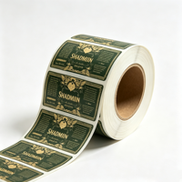 Étiquette autocollante en vinyle durable imprimée sur mesure, personnalisée pour les flacons cosmétiques, emballage de soins de la peau, surface laminée imperméable