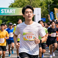 Dossard de course Tyvek, imperméable et indéchirable, pour marathon, avec nom, numéro et logo de sponsor personnalisés