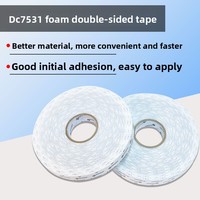 DC7531 Roman Doppelseitiges Acryl-Klebeband Weißer Schaumstoff 1mm Dick Hohe Haftung Stabile Leistung Einfaches Stanzen