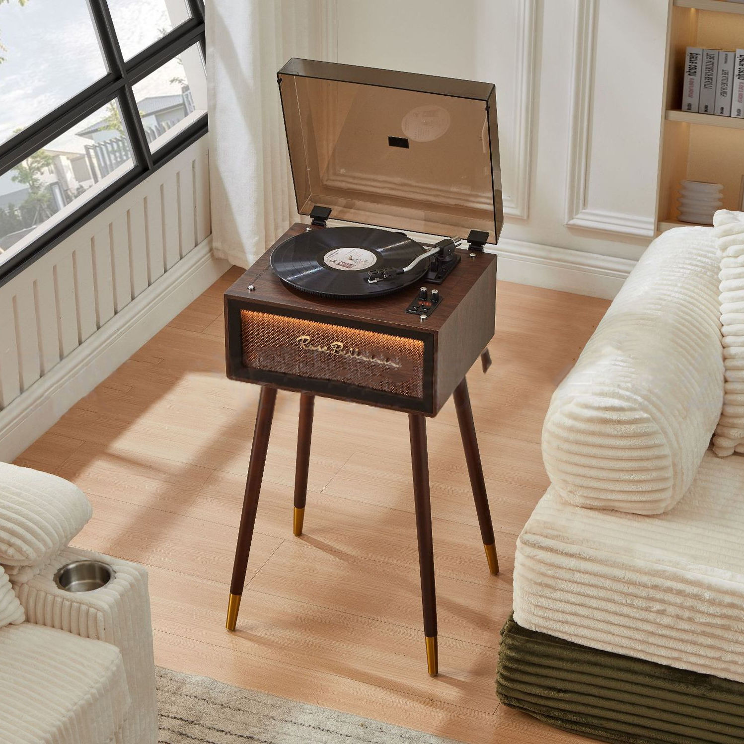 Marrón+funda transparente