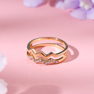 Bague de fiançailles demi-éternité en or 9K/14K/18K avec diamants naturels, bijoux de luxe de haute qualité pour femmes, pour un usage quotidien. - Product Image 2