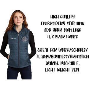 เสื้อกั๊กขนปลาปักเป้าสำหรับผู้หญิงในช่วงฤดูหนาวสามารถปักโลโก้ได้ของ L851ดีไซน์เฉพาะตัวได้2025ชิ้น - Product Image 4