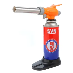 Professional new gas burner jet flame gun torch lighter for BBQ Cooking tools with predestal