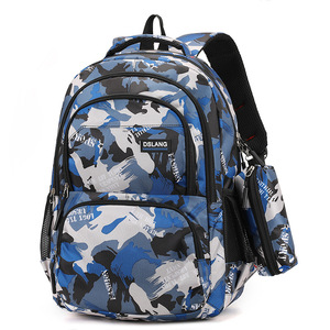 Gran capacidad impermeable poliéster malla forro Oxford cremallera cierre mochila nuevo diseño moda estudiante mochila - Product Image 6