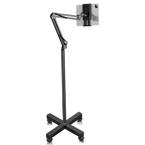 Luxury live stream holder black mobile stand tablet stand wheels 360 degree mount holder