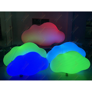 Zhenmei 2m treo Inflatable đám mây hình dạng bóng với LED chiếu sáng cho sự kiện trang trí sân khấu - Product Image 3