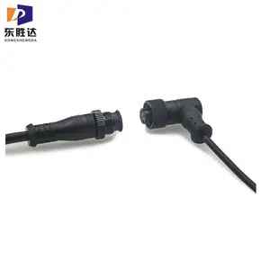 Conector sem blindagem macho fêmea M12, cabo conector circular de sensor à prova d'água M12, 2 3 4 5 8 12 17 pinos