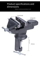 Étau de table en acier à haute teneur en carbone OEM pour la menuiserie/le soudage, forte force de serrage, application industrielle, personnalisation OEM prise en charge