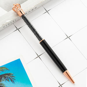 ปากกาลูกลื่นทรงมงกุฎโลหะดีไซน์เก๋ไก๋ รูปทรงคทาของราชินี ประดับคริสตัลเพชรคุณภาพดี พร้อมโลโก้สั่งทำพิเศษ - Product Image 5