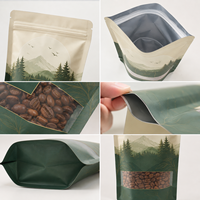 Sacs Mylar anti-odeur avec fenêtre, fermeture éclair, pochettes verticales, emballage alimentaire, sacs Doypack pour café, épices et tisanes
