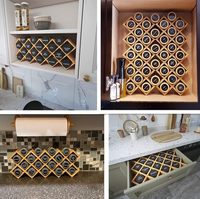 Étagère à épices moderne autoportante à 4 niveaux en bambou empilable avec boîte de rangement multifonctionnelle pour comptoir de cuisine