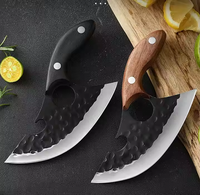 Mini couteau à fromage incurvé professionnel en acier inoxydable couteau de poche à viande couperet anneau Portable russe couteau à désosser Viking