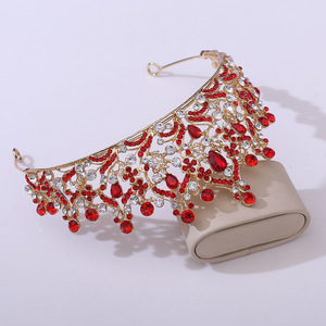 Couronne de mariée de luxe, diadème scintillant en strass avec feuilles, coiffe élégante style forêt pour mariage, bal de promo et fête - Product Image 5