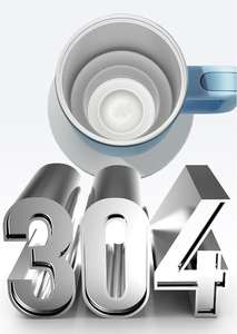 <span class=keywords><strong>Gobelet</strong></span> isotherme en acier inoxydable 304 noir <span class=keywords><strong>personnalisé</strong></span>, unique, vierge, avec couvercle et paille - Product Image 5