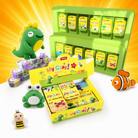 Kit de pâte à modeler super légère éducative DIY faite à la main en 12 couleurs, 4 outils, sans odeur, non collante, thème animal, pâte à modeler - Cadeau idéal