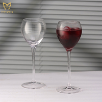 Verre à vin à long pied 180 ml, gobelet de dégustation, verres à vin rouge transparents, verrerie en gros, logo personnalisé pour mariage et bar