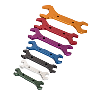 Kit d'outils de 7 pièces en aluminium anodisé pour raccords de tuyaux à double extrémité, clé à molette AN, kit d'outils pour voitures de course, jeu de clés pour raccords AN