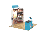 Support pliable en aluminium pour bannière de fond incurvée, idéal pour stand d'événement et promotion publicitaire, fabriqué par [Nom de la marque]