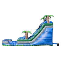 Maison gonflable commerciale de rebond pour enfants de toboggan aquatique de piscine de toboggan d'eau simple moderne