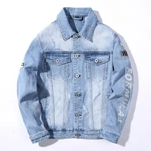 Bán Buôn Áo Khoác Jeans Fade Màu Denim Top Rửa Thêu Denim Jacket