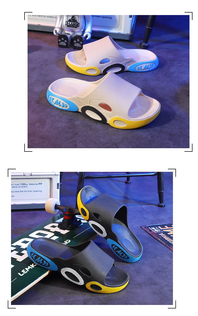 Summer Men's Slippers Women Home Slippers Indoor Bathroom Non Slip Slides Couple Platform Sandals