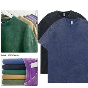 Wholesale 100% Cotton Heavyweight Mens Distressed Oversized Tshirt Dtg Print Logo <strong>T</strong>-<strong>shirt</strong> Acid Washed Vintage Custom <strong>T</strong> <strong>Shirt</strong> - Product Image 3