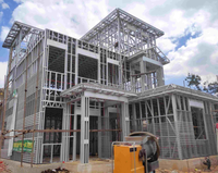Maison Modulaire Préfabriquée en Acier Léger, Conteneur Chinois Écologique Étanche, Villa de Luxe Alimentée à l'Énergie Solaire, Maison Mobile avec Toilettes