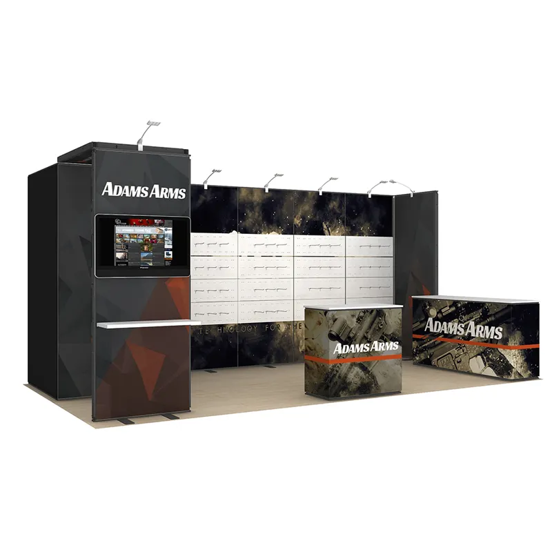 Nieuwe Product Moderne Spanning Stof Display Marketing Display Tentoonstelling Booth