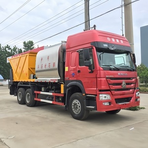 รถบรรทุก HOWO 6x4 สำหรับขนหินแบบซิงโครนัส ขนาด 20 ลูกบาศก์เมตร พร้อมเครื่องจ่ายยางมะตอย ระบบไฮดรอลิกเต็มรูปแบบ สำหรับพ่นยางมะตอยและหิน - Product Image 2