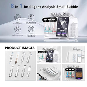 W05X4 8 en 1 Analizador de piel <span class=keywords><strong>Co2</strong></span> Oxígeno Burbuja Estiramiento DE LA PIEL Microdermoabrasión Hidrodermoabrasión Máquina facial - Product Image 3