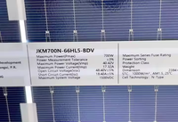 Panel Surya Fotovoltaik Bifacial Dual Glass Jinko Tiger Neo N-type 66HL5-BDV 695W 700W 710W 715W 720W Grosir
