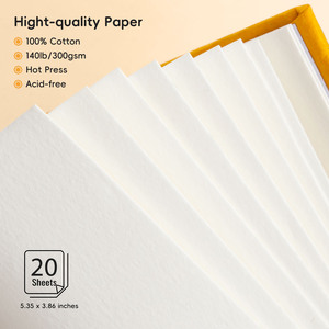 Vente chaude <span class=keywords><strong>Arrtx</strong></span> AWN-01A420 300gsm 20 feuilles presse à chaud aquarelle cahier couverture rigide - Product Image 2