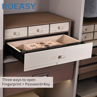 ROEASY Sicherheits schublade Finger abdruck Passwort Schloss Versteckte Schublade Safe Box Bargeld Schmuck Sicherheits schublade Hotel Safe für Kleider schrank