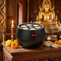 Haut-parleur audio portable Hi-Fi mini avec écran d'affichage et télécommande pour machine de chant bouddhiste zen, méditation en temple, Pali