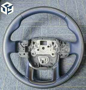 <span class=keywords><strong>Volante</strong></span> de coche de cuero perforado con costuras blancas de fibra de carbono mate 2020 de alta calidad para Land Rover Range Rover 2016 - Product Image 5