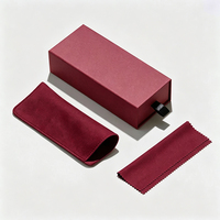 Ensemble de lunettes de mode, étui à lunettes de soleil noir, boîte rectangulaire portable, ensemble d'étuis à lunettes avec logo personnalisé en relief