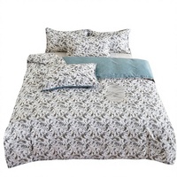 Nouvel ensemble de literie moderne tissé respirant et écologique en polyester 100 %, motif géométrique, 3 pièces, personnalisé pour lit King et Queen