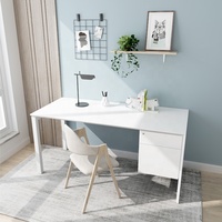 Bureau blanc au design moderne, table métallique, pour maison, bureau d'ordinateur pour étudiants