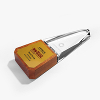 Placa de Madera con Forma de Escudo Personalizada Yilan, Grabada, Trofeo Único de Autorización