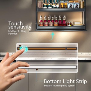 Ontech Vente à Chaud Accessoires pour Armoires de Cuisine Nouvelle Arrivée Gris Foncé Meubles de Levage Intelligent avec Design Coréen Anti-Corrosion - Product Image 4
