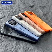 Étui magnétique en PC couleur unie VAWI B471, coque rigide antichoc tendance pour iPhone 15 16 17 18 Pro Max et Samsung S26 Ultra Plus
