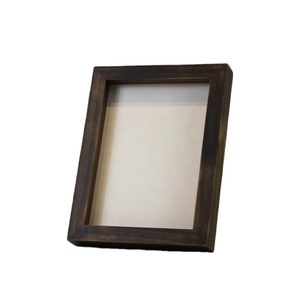 Wholesale Decorative Wood Box Modern Black Picture Frame 8 × 10インチ表示画像とDIY 3Dシャドーボックスフレーム