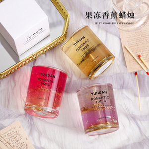 Changying Romantic Times Scented Candles Colorful Jelly Wax Jar Fragrance For Home Bedroom Gift - Product Image 4