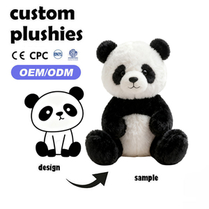 Peluche <span class=keywords><strong>Panda</strong></span> Personalizzabile Super Morbido in Cotone PP con Loghi Ricamati Design Personalizzato <span class=keywords><strong>Disegno</strong></span> su Misura Imbottito - Product Image 1