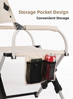 Chaise de Réalisateur Pliante en Aluminium Léger et Robuste avec Table Latérale et Sac de Rangement pour Camping, Parc et Chambre