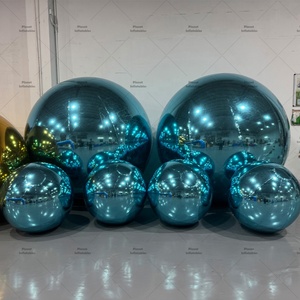 Boule métallique <span class=keywords><strong>gonflable</strong></span> boule miroir <span class=keywords><strong>gonflable</strong></span> décorative ballons métalliques grandes boules miroir gonflables géantes brillantes argentées - Product Image 4